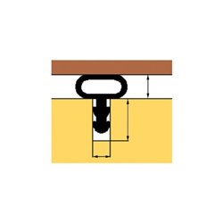 TRELLEBORG FT-Schlauchdichtung SC416 zum Einnuten Silikon, braun