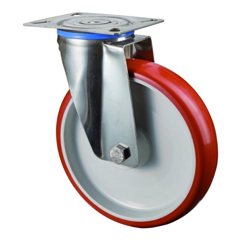 BS Rollen Lenkrolle, Durchmesser 200mm H100.B26 200kg Edelstahl