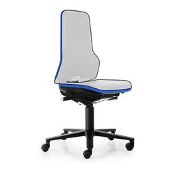 bimos Arbeitsstuhl ESD Neon 2, blau Sitzhöhe 450-620 mm mit Rollen, ohne Polster