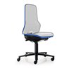 bimos Arbeitsstuhl ESD Neon 2, blau Sitzhöhe 450-620 mm mit Rollen, ohne Polster