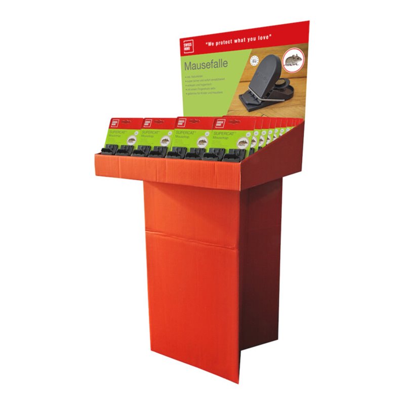 SWISSINNO Mausefalle SuperCat 2er Set inkl. Köder Display, Inhalt 40 Stück