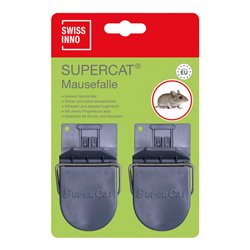 SWISSINNO Mausefalle SuperCat 2er Set inkl. Köder Display, Inhalt 40 Stück