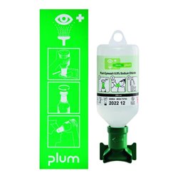 PLUM Augenspülstation, inkl. Fl., 500 ml u. Wandhalter