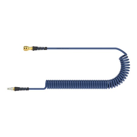 Lüdecke Spiralschlauch PU blau, Kupplung u Stecker NW7,2 12x8mm 6m