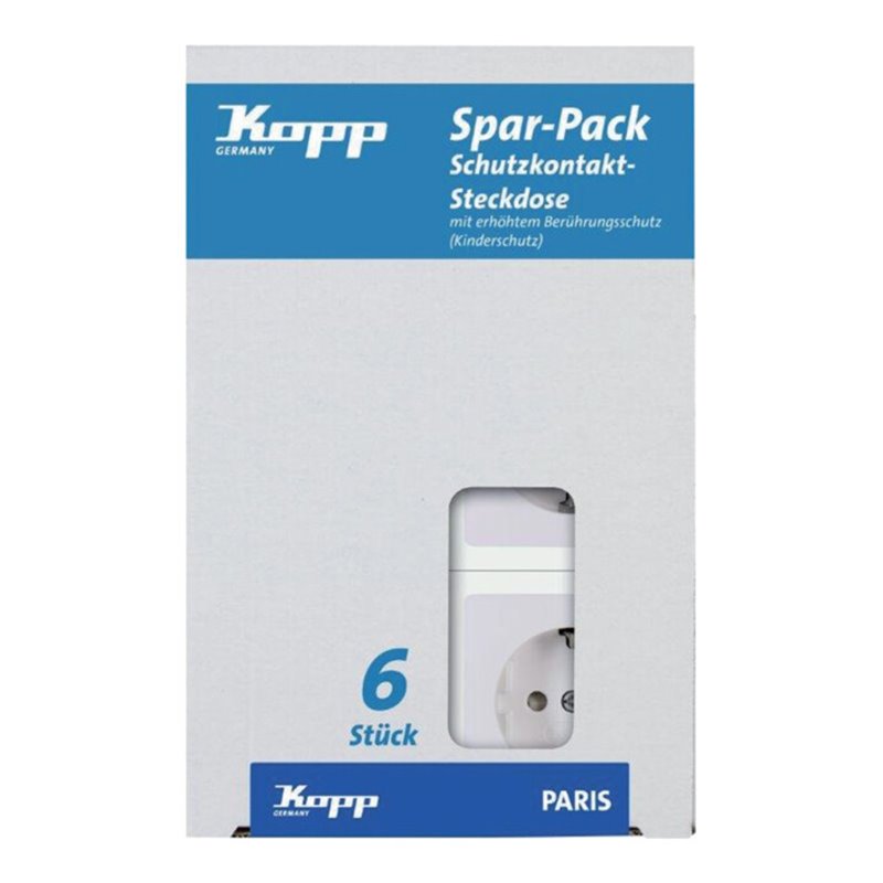 Kopp Profi-Pack a 6 UP Schuko- Steckdosen PAR arkt. ws m. Kinderschutz