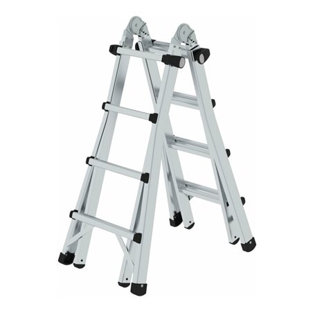 MUNK Aluminium-Teleskopleiter vierteilig