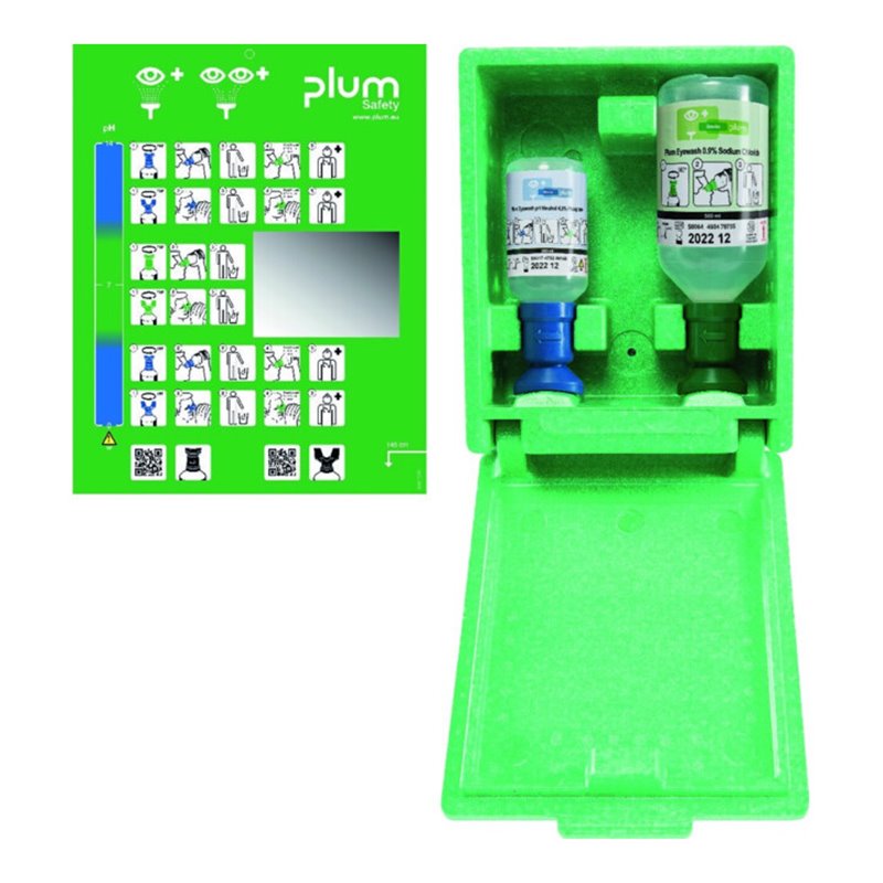 PLUM Augennotfallstation inkl. 2 Fl(500ml,200ml),Wandbox