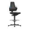 bimos Arbeitsstuhl Nexxit 3 Griff blau Sitzhöhe 570-820 mm Stoff schwarz,Fußring
