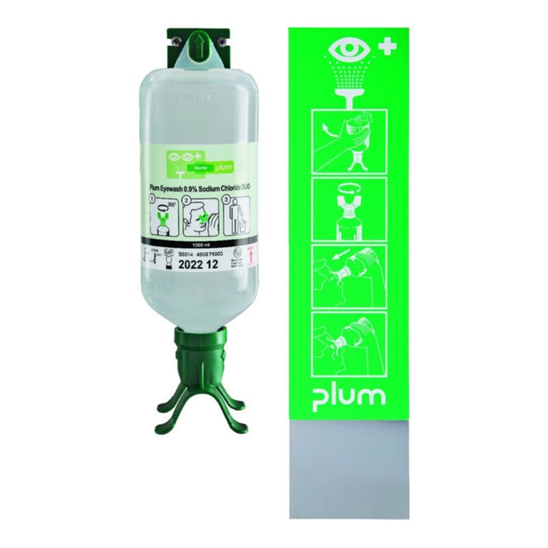 PLUM Augenspülstation Duo, incl.1 Fl.1000 ml