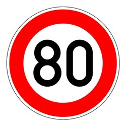 VKZ.274-80 Ronde 600mm 80 km/h RAL-Gütezeichen Folie RA1