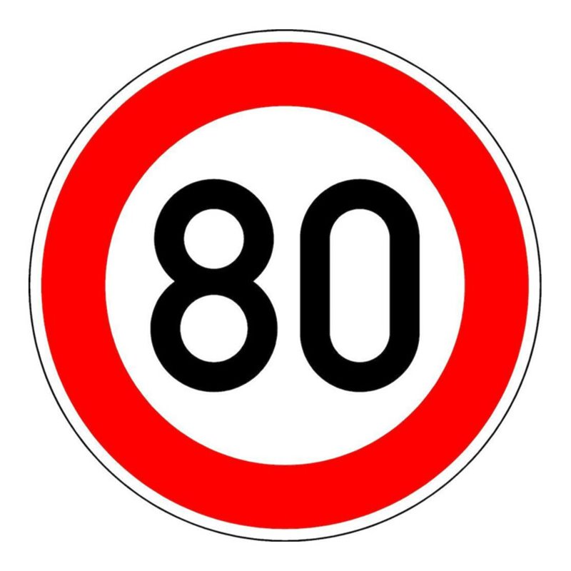 VKZ.274-80 Ronde 600mm 80 km/h RAL-Gütezeichen Folie RA1