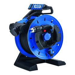 HEDI Vollkunststoff- Gerätekabeltrommel 40m Stecker-Typ E H07RN-F 3G2,5