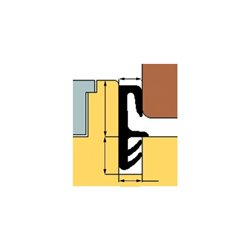 TRELLEBORG FT-Flügelfalzdichtung L7550 schwarz, Nutbefestigung TSP-LAN