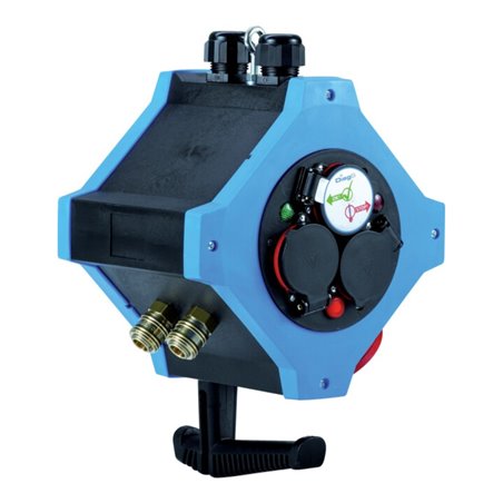 HEDI Energie-Hängeverte. IP44 6xSchuko,1xCEE 5x16A 2xDL