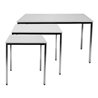 Tisch 800x800 mm chrom/lichtgrau