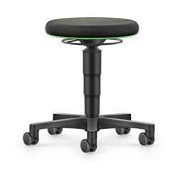 bimos Drehhocker Stoffsitz Sitzhöhe 450 - 650 mm mit Rollen