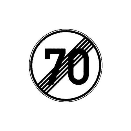 VKZ.278-70 Ronde 600mm Ende 70 km/h RAL-Gütezeichen Folie RA1