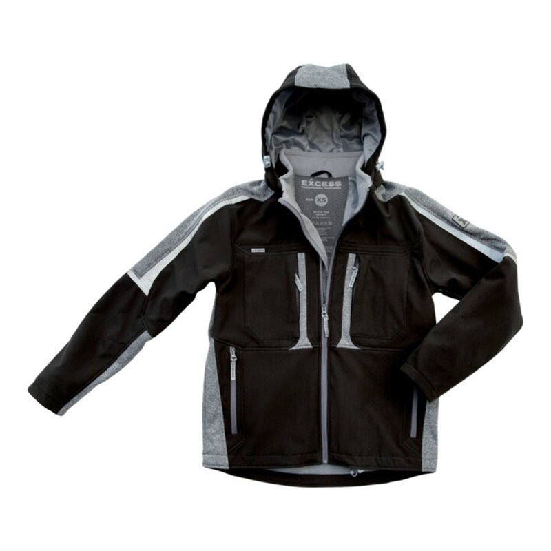 Excess Softshelljacke Proaktiv, Gr. S, schwarz/grau