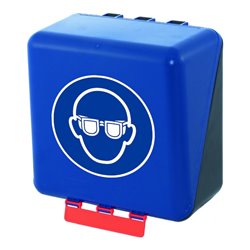 GEBRA Aufb.Box SECU Midi Standa rd, für Augenschutz, blau