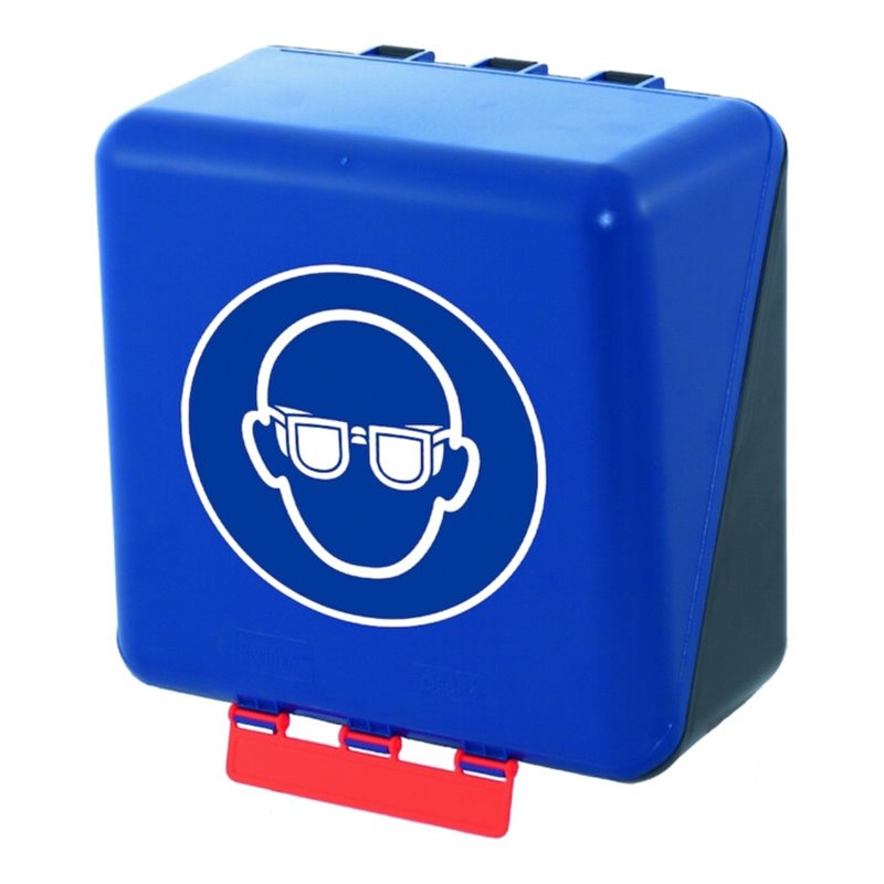 GEBRA Aufb.Box SECU Midi Standa rd, für Augenschutz, blau