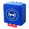 GEBRA Aufb.Box SECU Midi Standa rd, für Augenschutz, blau