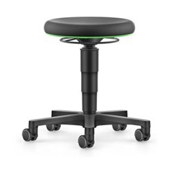 bimos Drehhocker Integralschaum Sitzhöhe 450 - 650 mm mit Rollen