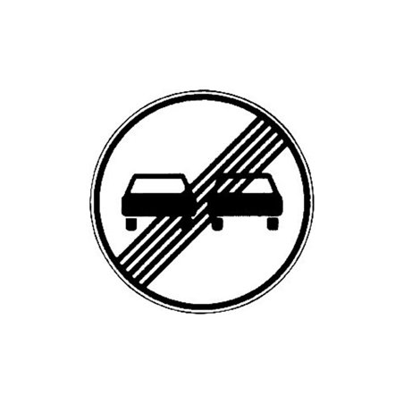 VKZ.280 Ronde 600mm Ende Überholverbot RAL-Gütezeichen Folie RA1