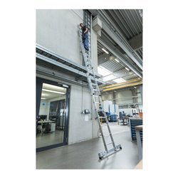 MUNK Aluminium-Mehrzweckleiter dreiteilig mit nivello ® -Traverse