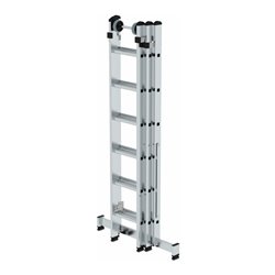 MUNK Aluminium-Mehrzweckleiter dreiteilig mit nivello ® -Traverse