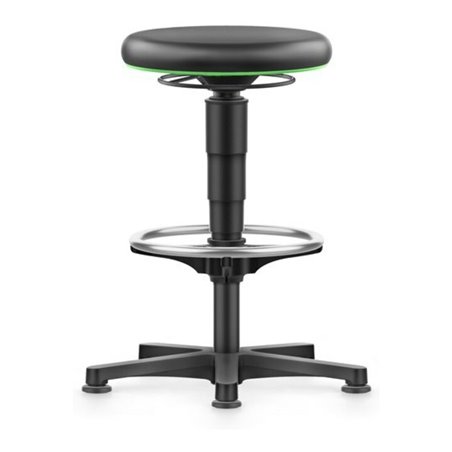 bimos Drehhocker Kunstledersitz Sitzhöhe 530 - 750 mm mit Gleiter und Fußring