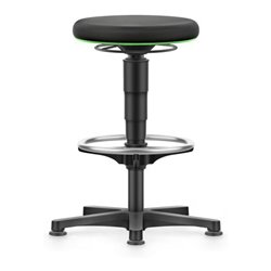 bimos Drehhocker Stoffsitz Sitzhöhe 530 - 750 mm mit Gleiter und Fußring