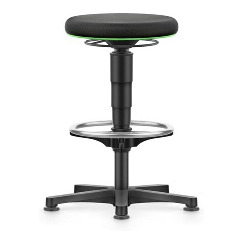 bimos Drehhocker Stoffsitz Sitzhöhe 530 - 750 mm mit Gleiter und Fußring