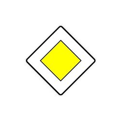 VKZ.306, 600x600mm Vorfahrtstraße RAL-Gütezeichen Folie RA1