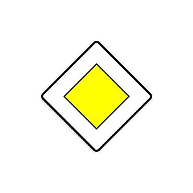 VKZ.306, 600x600mm Vorfahrtstraße RAL-Gütezeichen Folie RA1