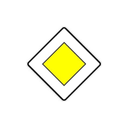 VKZ.306, 600x600mm Vorfahrtstraße RAL-Gütezeichen Folie RA1