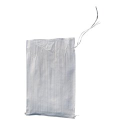 Sandsack PP-Gewebe weiß 400x600mm m. Bindeband