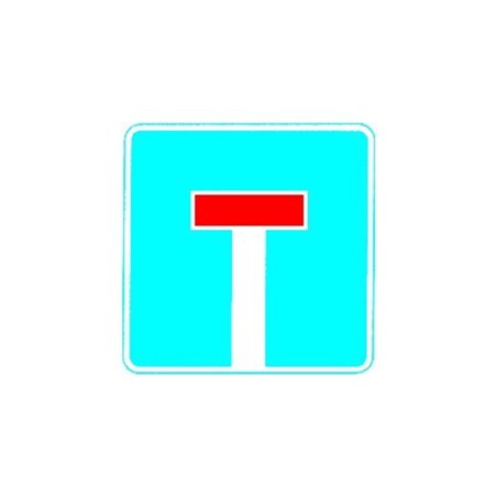 VKZ.357, 600x600mm Sackgasse RAL-Gütezeichen Folie RA1