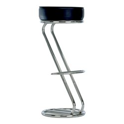 Bistrohocker ZETA H830mm chrom/schwarz