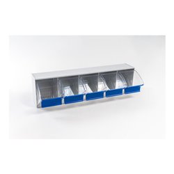 Hünersdorff MultiStore Riegel Nr. 5 schlagfester Kunststoff lichtgrau B601xT163xH136 mm