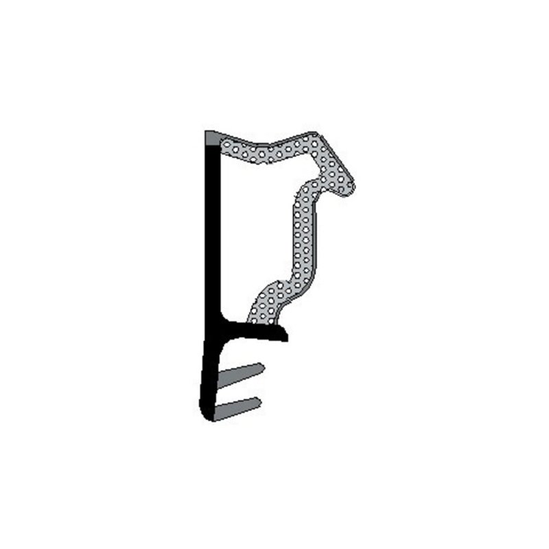 TRELLEBORG Flügelfalzdichtung D3630Grau