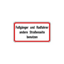 Warn- und Hinweißchild 48, 600x330mm andere Str.Seite nutzen RAL-Gütezeichen Folie RA1