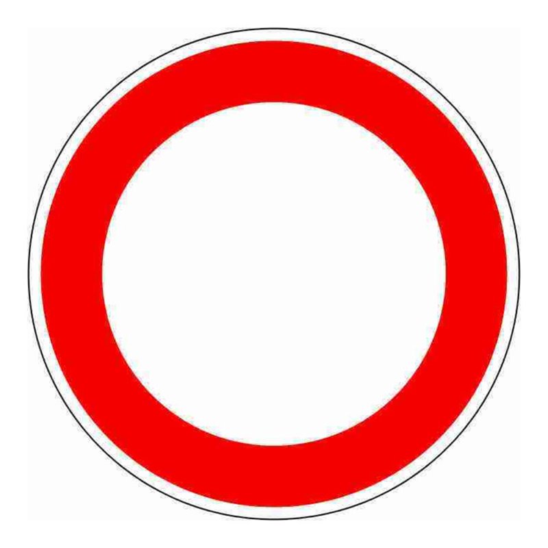 VKZ.250 Ronde 600mm RAL2 Durchfahrt Verboten