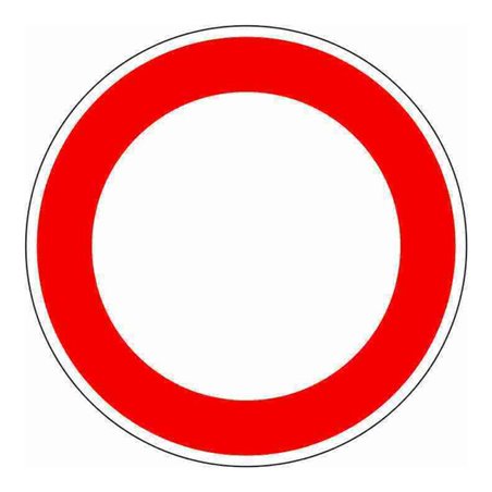 VKZ.250 Ronde 600mm RAL2 Durchfahrt Verboten