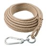Hanfseil 20 mm, 30 m lang Schlaufe Karabiner Wirbel
