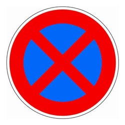 VKZ.283 Ronde 600mm RAL2 Absol. Halteverbot