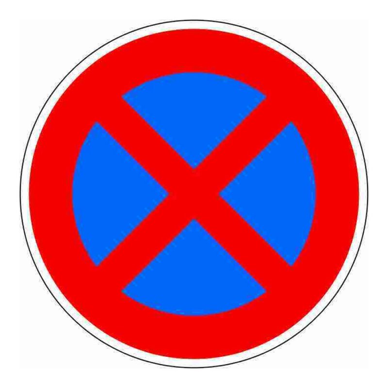 VKZ.283 Ronde 600mm RAL2 Absol. Halteverbot