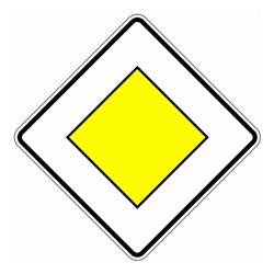 VKZ.306, 600x600mm Vorfahrtstraße RAL-Gütezeichen Folie RA2