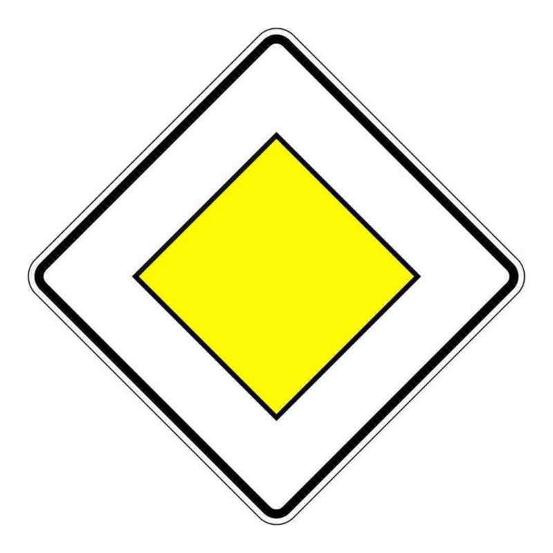 VKZ.306, 600x600mm Vorfahrtstraße RAL-Gütezeichen Folie RA2