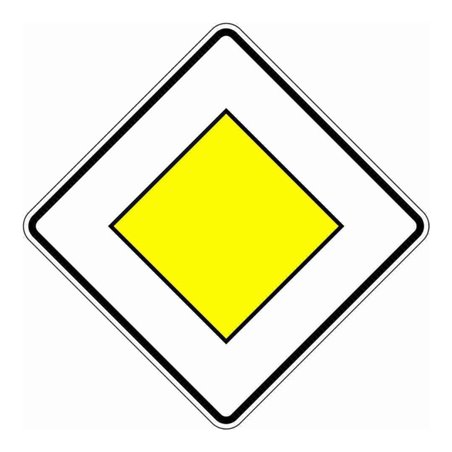 VKZ.306, 600x600mm Vorfahrtstraße RAL-Gütezeichen Folie RA2