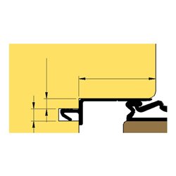 TRELLEBORG Haustür-Stulpdichtung mit Abreißsteg,L7004 TSP-LAN schwarz